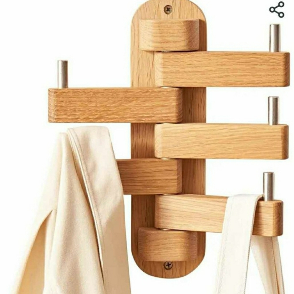 Wall mount rotating hooks